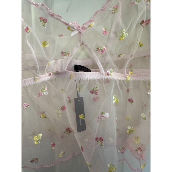 Blush NWT Size L Babydoll Lace Top Intimates Coquette Fairycore Whimsigoth - Picture 4 of 6